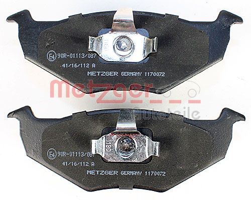 METZGER 1170072 Bremsbelagsatz, Scheibenbremse